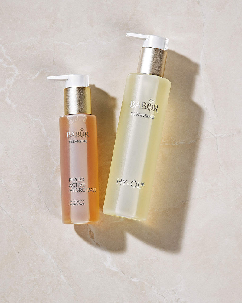 HY-ÖL & Phytoactive Hydro Base Set, Double Cleansing, Oil Cleanser and Makeup Remover Oil Set for Dry Skin Babor