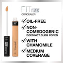 Maybelline Fit Me Liquid Concealer Makeup, Natural Coverage, Oil-Free, Café, 0.23 fl; oz. Maybelline New York