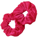 Kenz Laurenz Scrunchies for Hair - 2 Velvet Hair Ties for Women Girls Hair Elastics Ponytail Holder Scrunchy Girl Accessories Elastic Hair Bands Scrunchie Pack (Hot Pink) Kenz Laurenz