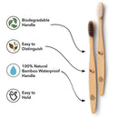 Greenzla Bamboo Toothbrushes (12 Pack) | BPA Free Soft Bristles Toothbrushes | Eco-Friendly, Natural Bamboo Toothbrush | Biodegradable, Compostable & Organic Charcoal Wooden Toothbrushes GREENZLA