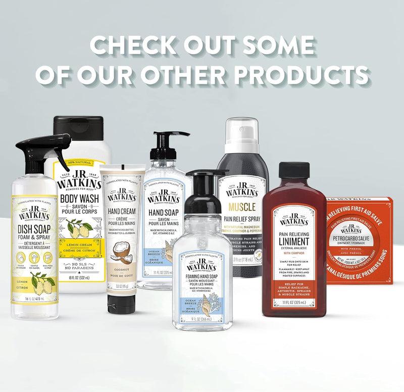 J.R. Watkins Gel Hand Soap For Bathroom or Kitchen, Scented, Cruelty Free, 11 Fl Oz, Neroli & Thyme, 3 Pack Infinity Warehouse