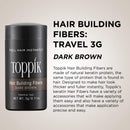 Toppik Hair Building Fibers, Dark Brown | Fill In Fine or Thinning Hair | Instantly Thicker, Fuller Looking Hair | 9 Shades for Men & Women, 0.11 Ounce TOPPIK