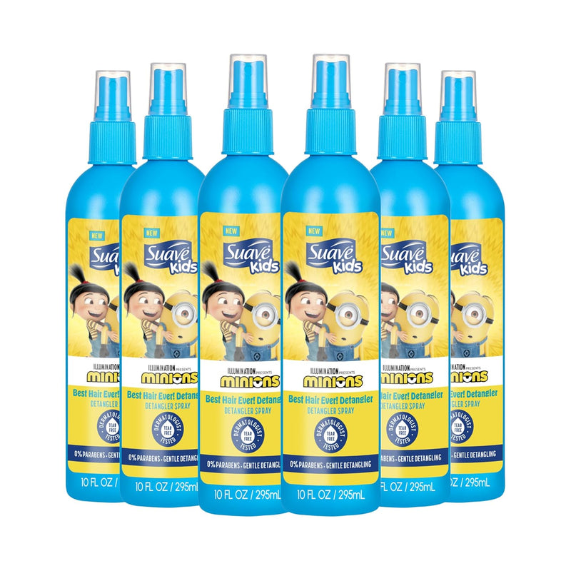 Suave Kids Minions Best Hair Ever! Detangler Spray, for Removing Knots and Making Kids Hair Soft, Smooth, and Shiny, 10 oz Infinity Warehouse