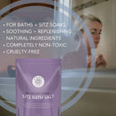 Sitz Bath Salt – Postpartum Care and Hemorrhoid Treatment – Natural Sitz Bath Soak with Epsom Salt, Dead Sea Salt, Essential Oil for Self Care and Hemmoroid Treatment, 32 ounces by Pure Body Naturals Pure Body Naturals