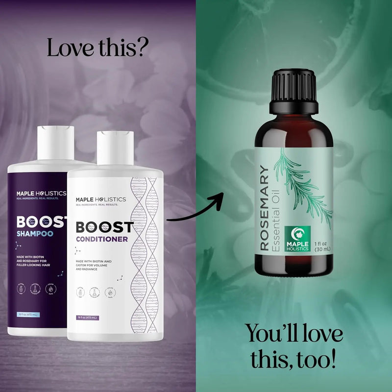 Advanced Biotin Shampoo and Conditioner Set - Thickening Sulfate and Paraben Free Shampoo and Conditioner for Hair Growth with Rice Water Black Castor Caffeine Collagen and Rosemary Oil Infinity Warehouse