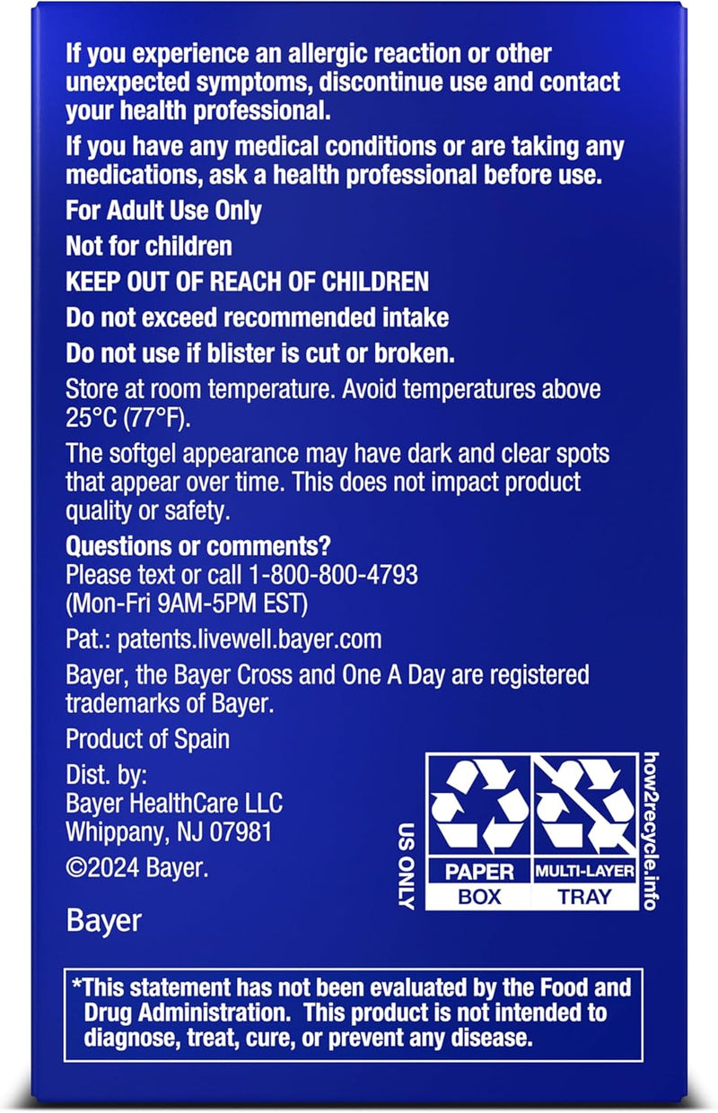 One A Day Age Factor Cell Defense-Cell Health Supplement to Support Healthy Aging Journey, Cell Health Support for Adults, with Olive Polyphenols, Resveratrol, Vitamin B3 (Niacinamide), 30 Softgels Infinity Warehouse