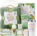 Self Care Gifts for Women Get Well Soon Gifts Basket,Relaxing Spa Basket Care Package with Tumbler and Blanket Thinking of You Gifts Infinity Warehouse