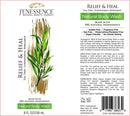 J'enessence Relief & Heal Natural Body Wash, Therapeutic, Lemongrass, Tea Tree, Bergamot, Eczema, Bug Bites, Redness, Preservatives Free, Sulfate Free, Cruelty Free, Plant Based, Vegan, 8 fl oz J'enessence