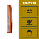 Wahl Beard, Mustache, & Hair Styling Comb for Men's Grooming - Handcrafted & Hand Cut with Cellulose Acetate - Smooth, Rounded Tapered Teeth - Model 3328 WAHL