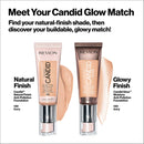 Revlon PhotoReady Candid Glow Moisture Glow Anti-Pollution Foundation with Vitamin E and Prickly Pear Oil, Anti-Blue Light Ingredients, without Parabens, Pthalates, and Fragrances, Ivory, 0.75 oz REVLON