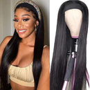 UNice Straight Headband Human Hair Wig Glueless None Lace Front Machine Made Brazilian Virgin Hair Wigs for Black Women 150% Density (20 inch) UNICE Store