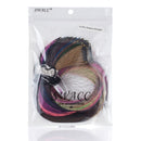 SWACC 12 Pcs Ombre Colored Party Highlights Clip on in Hair Extensions Multi-Colors Hair Streak Synthetic Hairpieces (12 Colors in Set -Straight) SWACC