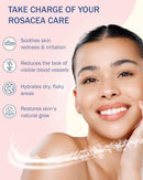 Rosacea Treatment Skincare for Women & Men - Face Wash, Rosacea Cream & Face Serum, Moisturizer Redness Reducing Skin Care with Aloe Vera, Hyaluronic Acid & Fruit Extracts, Made in USA by e70 Infinity Warehouse