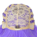 SWACC 10 Inch Short Straight Bob Wig with Bangs Synthetic Colorful Cosplay Daily Party Flapper Wig for Women and Kids with Wig Cap (Lavender Purple) SWACC