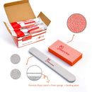 Nail Files and Buffers for Acrylic Nails - Maryton 2-Piece Professional Manicure Kit Sets, Zebra Nail File 100/180 Grit, Slim Buffer 80/100 Grit, 12-Set MARYTON