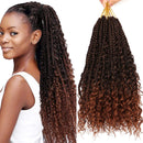 12 Inch 7 Packs Bohomian Box Braids Crochet Hair Curly Prelooped Crochet Hair Goddess Box Braids Crochet Hair Crochet Box Braids Hair With Curly Ends Crochet Braiding Hair For Black Woman (12 Inch, T30