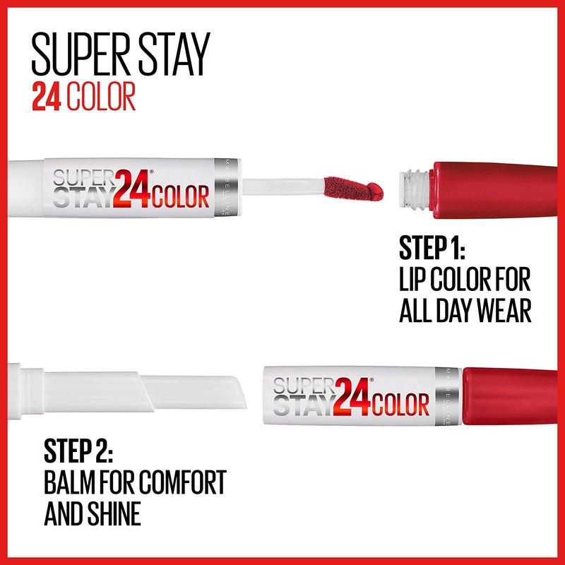 Maybelline SuperStay 24, 2-Step Liquid Lipstick, Keep It Red Maybelline New York