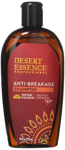 Desert Essence Anti-Breakage Shampoo - 10 Fl Ounce - Maxi Hair Plus Biotin - Promotes Breakage Reduction - Provitamin B5 - Saw Palmetto - Essential Enriched Vitamins - Salon Professional Formula Desert Essence