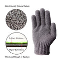 MIG4U Shower Exfoliating Scrub Gloves Medium to Heavy Bathing Gloves Body Wash Dead Skin Removal Deep Cleansing Sponge Loofah for Women and Men 1 Pair Gray MIG4U