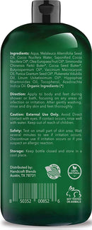 Handcraft Tea Tree Oil Body Wash and Foot Wash – HUGE 16 OZ - Extra Strength Professional Grade – Helps Soothe Athlete Foot, Body Itch, Jock Itch and Eczema - Packaging May Vary Handcraft Blends Store
