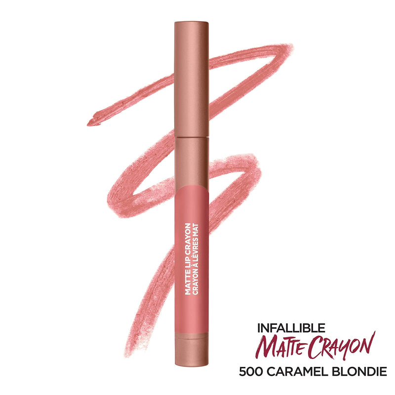 L'Oreal Paris Infallible Matte Lip Crayon, Caramel Blonde (Packaging May Vary) L'Oreal Paris
