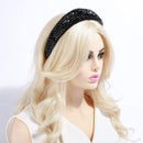 SP SOPHIA COLLECTION Women's Sparkling Crystal Padded Rhinestone Wide Bejeweled Hair Headband Party Hairband Hair Accessories in Black SP Sophia Collection Store