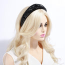SP SOPHIA COLLECTION Women's Sparkling Crystal Padded Rhinestone Wide Bejeweled Hair Headband Party Hairband Hair Accessories in Black SP Sophia Collection