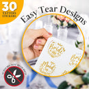 30pc Bachelorette Party Tattoos | Bride Tattoo | Perforated Temporary Metallic Gold Tattoos | Bachelorette Party Decorations | Bridesmaid Gift | Bride to Be Favor Bengum