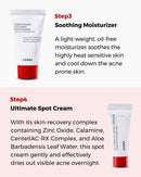 COSRX 4 Step Mild Acne Treament for Acne Prone Skin | TSA Approved Travel Size, Gift Set, Trial | Cleanser, Mild Toner, Spot Cream, Moisturizer COSRX