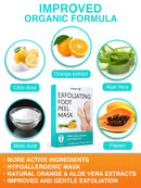 Foot Peel Mask - Dermatologically Tested - 2 Pack (Pairs) Exfoliating Foot Mask - Makes Feet Baby Soft by Peeling away Calluses & Dead Skin Remover by SUNATORIA - Updated Formula (Aloe Vera) SUNATORIA