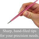 Ingrown Hair Tweezers by Zizzili Basics - Surgical Grade Stainless Steel Fine Pointed Tweezers - Precision Aligned Tips for Splinter, Eyebrow & Facial Hair Removal - with Bonus Tip Guard & Carry Pouch Zizzili Basics Store