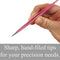 Ingrown Hair Tweezers by Zizzili Basics - Surgical Grade Stainless Steel Fine Pointed Tweezers - Precision Aligned Tips for Splinter, Eyebrow & Facial Hair Removal - with Bonus Tip Guard & Carry Pouch Zizzili Basics Store