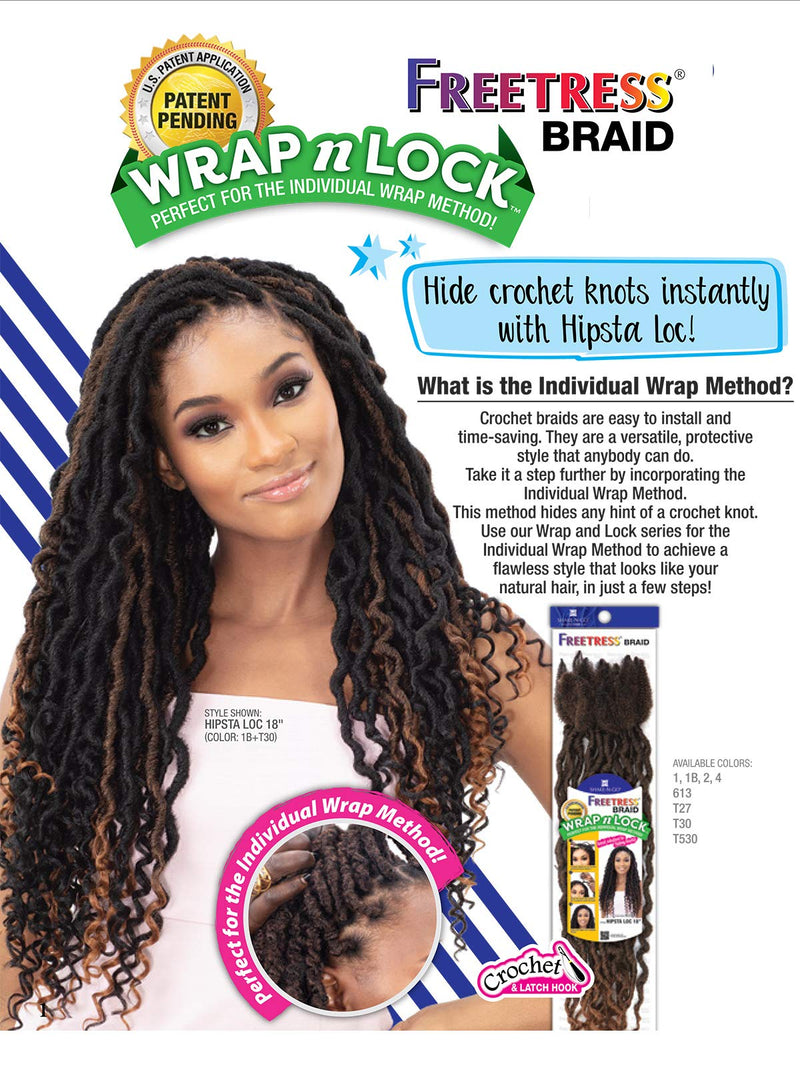 FreeTress Braids Wrap n Lock Hipsta Loc 18" (3-PACK, 1B) FREETRESS EQUAL WIG