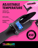 Trademark Beauty Babe Waves 3 Barrel Curling Iron Hair Waver, 1.25 Inch Quick Heat, Adjustable Temperature Hair Curler, Perfect Beach Waver, Hair Styling Tools, 32mm Jumbo Ceramic Wand, Pink Babe Waves