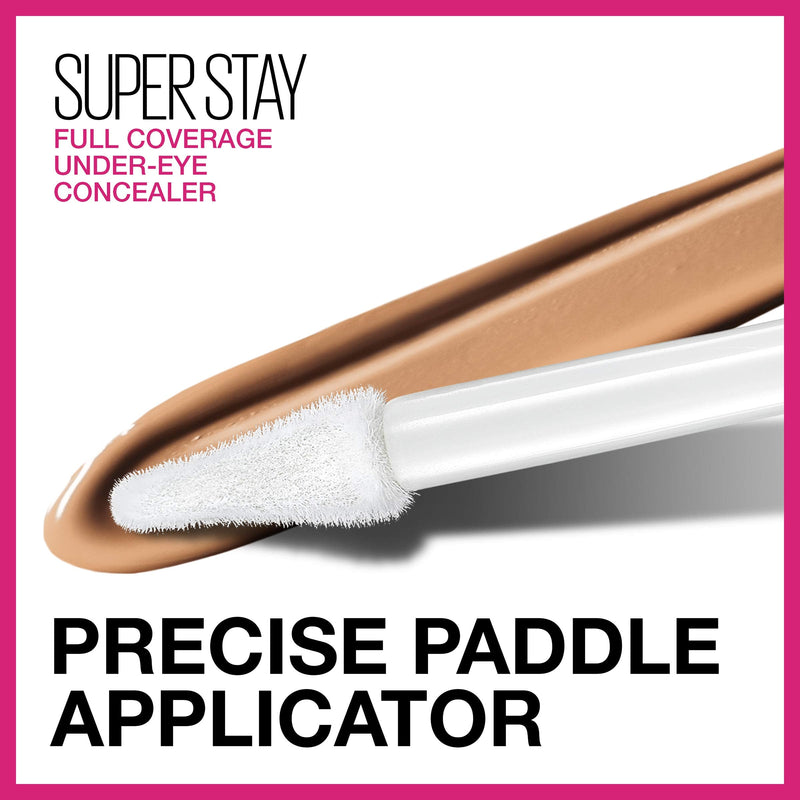 Maybelline Super Stay Super Stay Full Coverage, Brightening, Long Lasting, Under-eye Concealer Liquid Makeup For Up To 24H Wear, With Paddle Applicator, Deep Bronze, 0.23 fl. oz., 65 Deep Bronze Maybelline New York