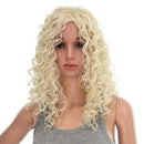 SWACC 20-Inch Long Big Bouffant Curly Wigs for Women Synthetic Heat Resistant Fiber Hair Pieces with Wig Cap (Platinum Blonde) SWACC
