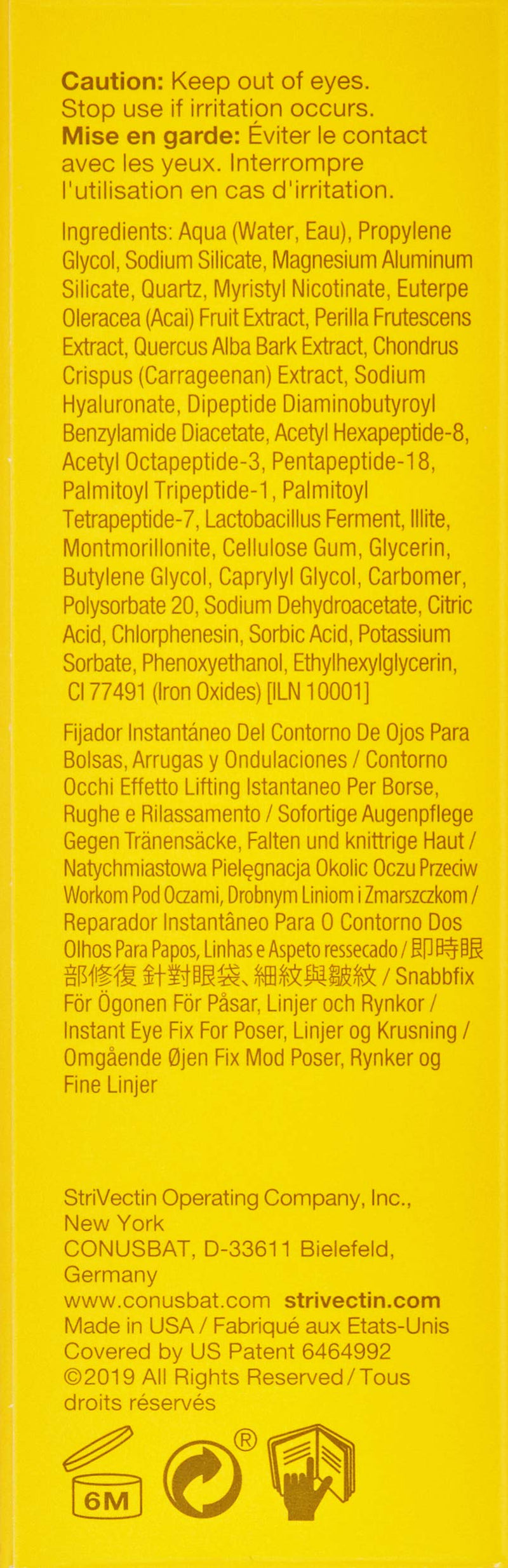 StriVectin Tighten & Lift Hyperlift Eye Cream Instant Eye Fix, Tightening Treatment for Bags, Lines and Crepiness, 0.34 Fl Oz StriVectin