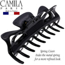 Camila Paris CP3028 French Hair Clip for Women, 4.5 inch Black for Thick Volume Hair, Girls Hair Claw Clips Jaw, Durable Styling Hair Accessories for Women, Strong Hold No Slip Grip, Made in France Camila