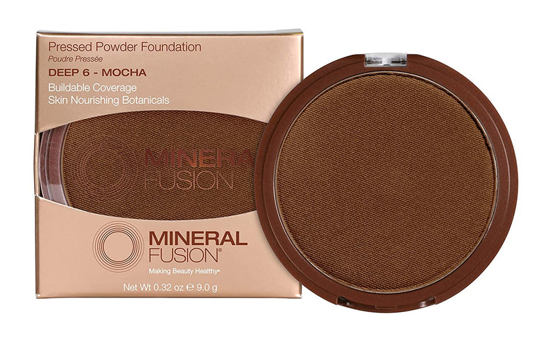 Mineral Fusion Pressed Powder Foundation, Deep 6, 0.32 Ounce Mineral Fusion Store