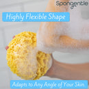 Spongentle Deep Cleansing Body Loofah Sponge, Natural Colors, for Bath and Shower, Multiple Textures for Gentle and Deep Exfoliation, Generous and Rich Lather, (Pack of 3) Sunlite Sports