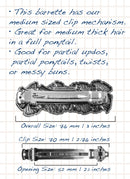 Ginkgo Hair Clip, Hand Crafted Metal Barrette Made in the USA with a Medium 70mm Clip by Oberon Design Oberon Design