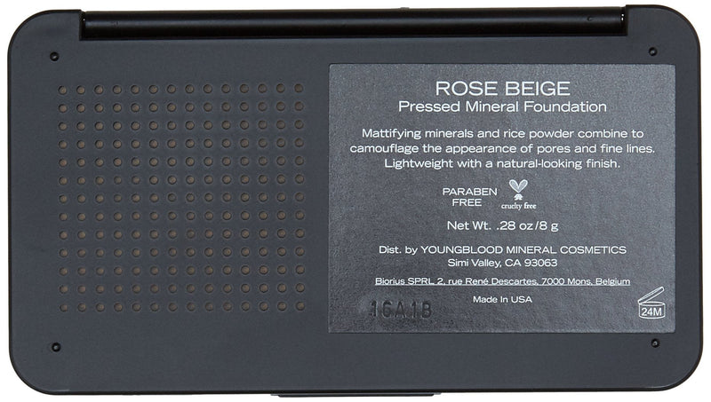 Youngblood Pressed Mineral Foundation, Rose Beige, 0.28 Ounce Youngblood