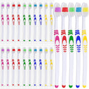 25 Bulk Toothbrushes | Individually Wrapped | Manual Disposable Travel Toothbrush Set for Adults or Kids | Made with a Medium-Soft Large Head | Multi-Color | Travel Toiletry Oral Set Lingito