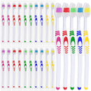 25 Bulk Toothbrushes | Individually Wrapped | Manual Disposable Travel Toothbrush Set for Adults or Kids | Made with a Medium-Soft Large Head | Multi-Color | Travel Toiletry Oral Set Lingito