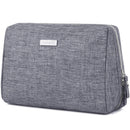 Large Makeup Bag Zipper Pouch Travel Cosmetic Organizer for Women and Girls (Large, Grey) Narwey