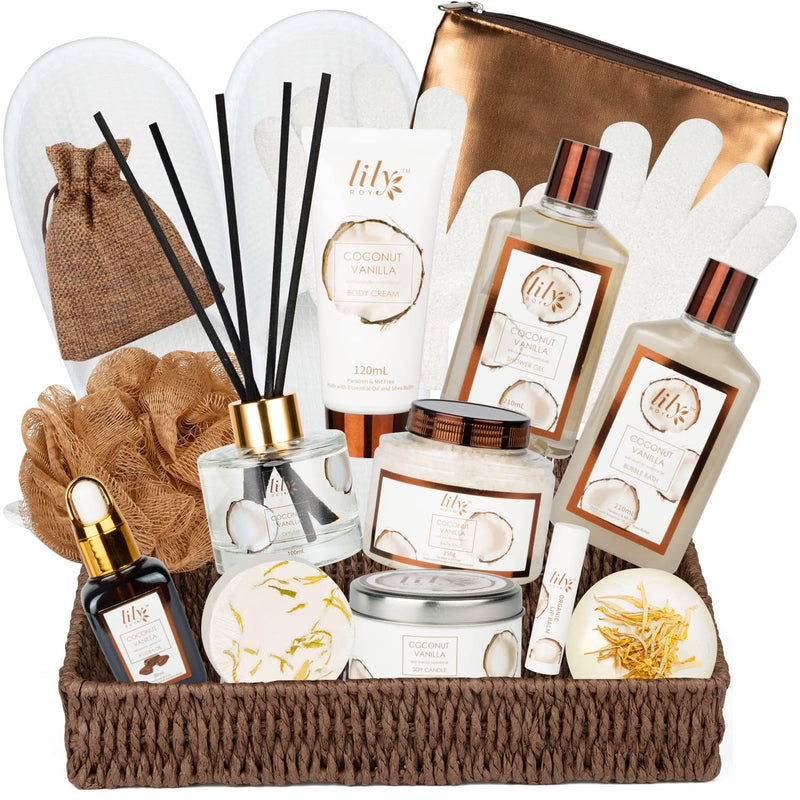 19 Pcs Rose Gifts Spa Gift Set Bath and Body Gifts Basket Set For Women Bath Spa Gift Baskets Set for Women Mom Mothers Day Christmas Birthday Valentines Gifts Spa Kit for Women Mom Gift