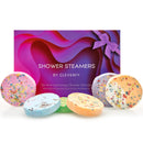 Cleverfy Aromatherapy Shower Steamers - Pack of 6 Shower Bombs. Purple Waves Set: Lavender, Cocoa & Orange, Bergamot & Mandarin, Pomegranate & Rose, Peony & Pear, Lemongrass & Coconut 8.46 OZ CLEVERFY
