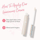 100% PURE Luminating Highlighter Creme, Northern Light, Liquid Highlighter Makeup w/ Natural Shimmer, Face Highlighter for Glowing Skin, Shimmery Finish (Cool w/ Pink-Blue Undertone) - 0.24 Fl Oz 100% PURE