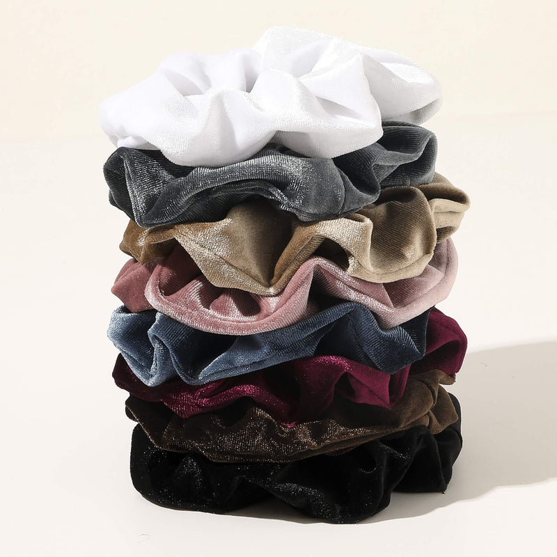 Scrunchies Hair Ties Accessories for Girls Women's Hair Big Velvet Cute Scrunchy Large Jumbo Giant Huge Scrunchie Bulk Pack Hairbands For Thick Curly Hair No Crease Soft Elastic Hair Bands Ivyu