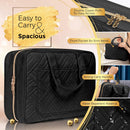 Fashionable Hanging Travel Toiletry Bag for Women and Men, Foldable Hygiene Bag, Bathroom, and Shower Organizer Kit with Elastic Band Holders for Toiletries, Cosmetics, Makeup, Brushes (Large) BOACAY Store